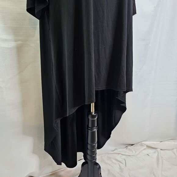 Hanna Nikole Black High Low Short Sleeve Blouse Size 24W - Picture 11 of 11